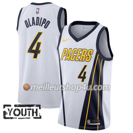 Maillot Basket Enfant Indiana Pacers Victor Oladipo 4 2018-19 Nike Blanc Swingman